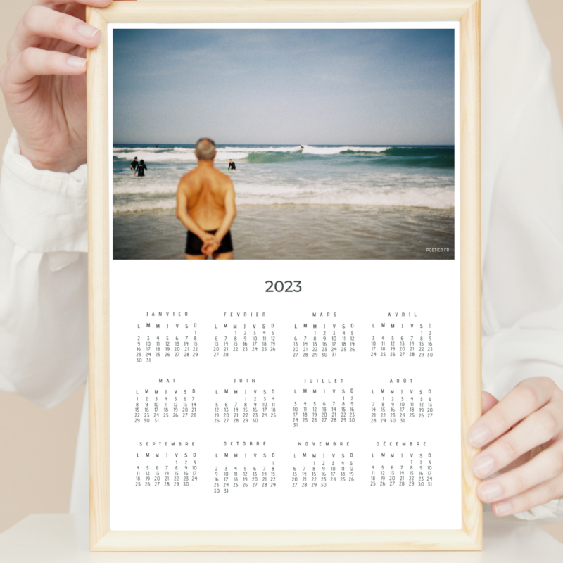 calendrier 2023 printable calendar wallart photographie argentique fine art surf